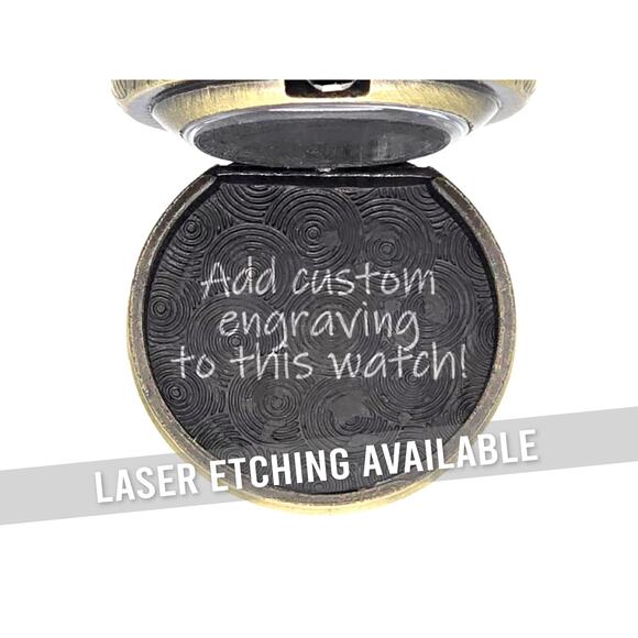 Lizard Pendant Watch - Mini Pocket Watch Vintage Look Gecko Iguana Necklace - Picture 8 of 10